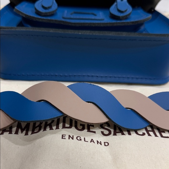 The Cambridge Satchel x Wicked Colab Mini Satchel “Shiz” Blue Leather - Picture 13 of 13